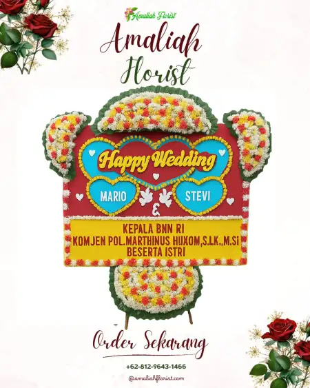 Papan Bunga Pernikahan Blorok